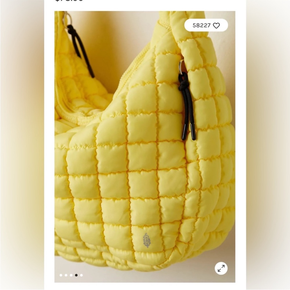Free People FP Movement Quilted Carryall Bag Sour Citrus NWT - Picture 3 of 13